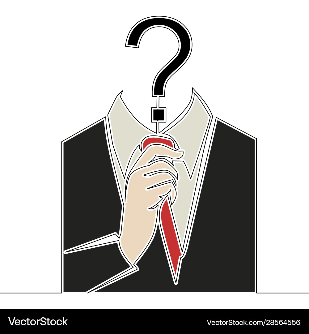 Flat continuous line art spy anonymous concept Flat continuous line art spy anonymous concept vector image