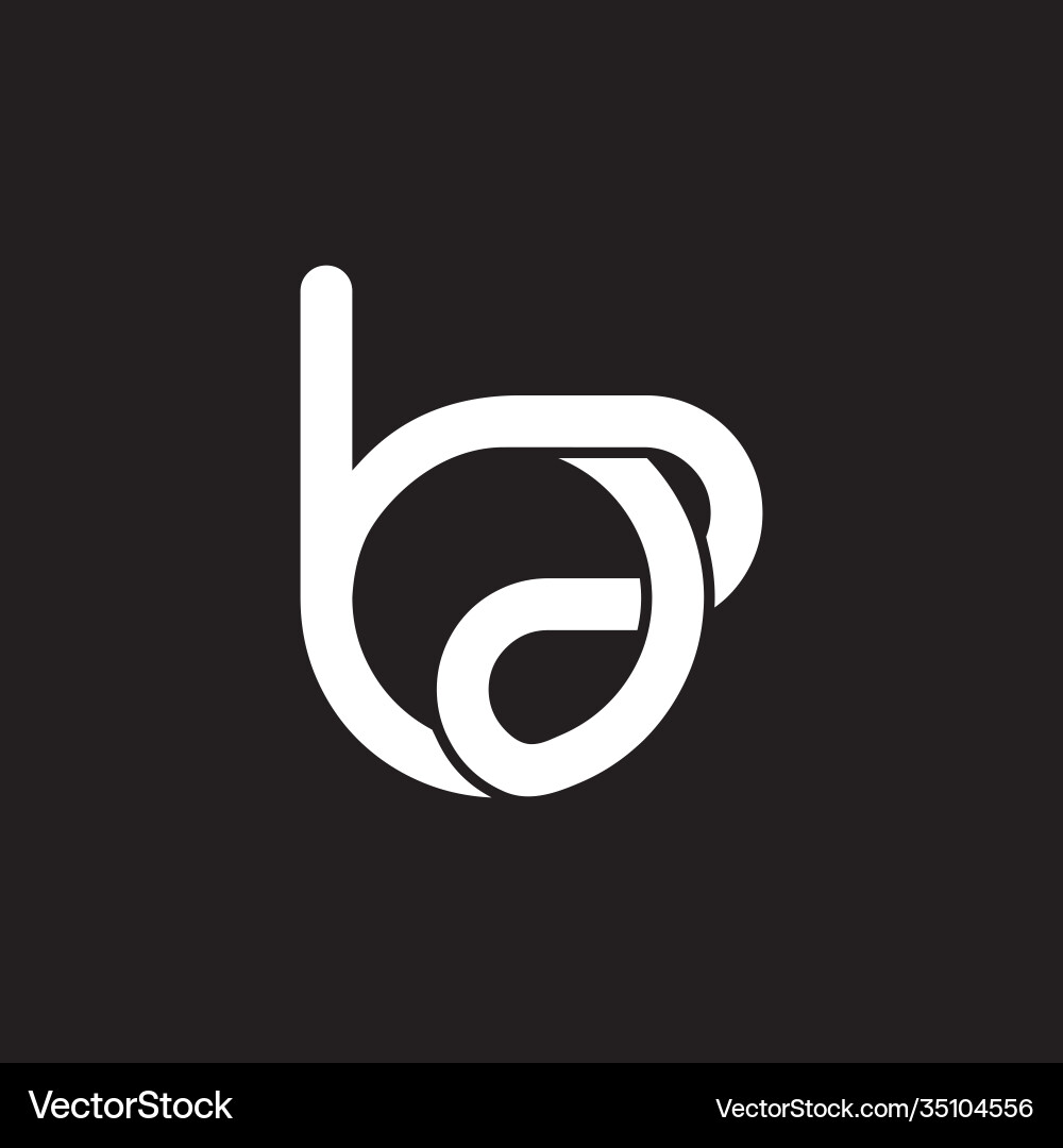 Letters b2 linked overlapping line simple logo Letters b2 linked overlapping line simple logo Vector Image