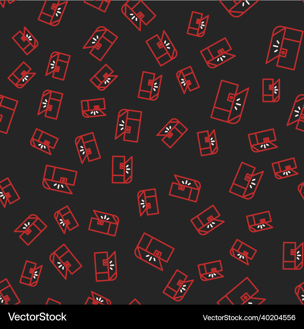 Line chest for game icon isolated seamless pattern Line chest for game icon isolated seamless pattern vector image