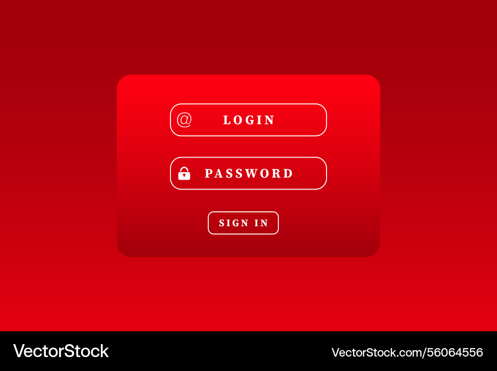 Login form with email and password inputs vector image