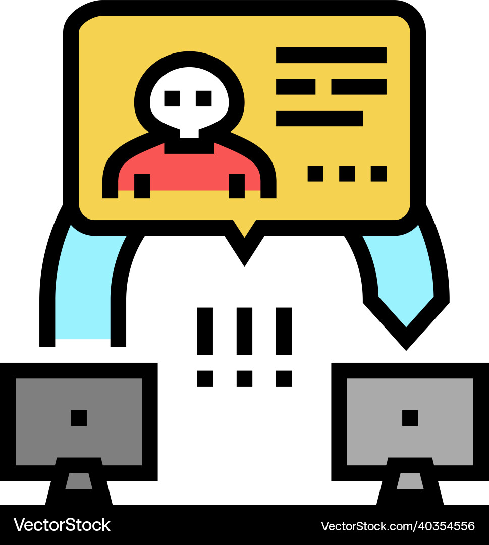 Man in middle attacks color icon Man in middle attacks color icon vector image
