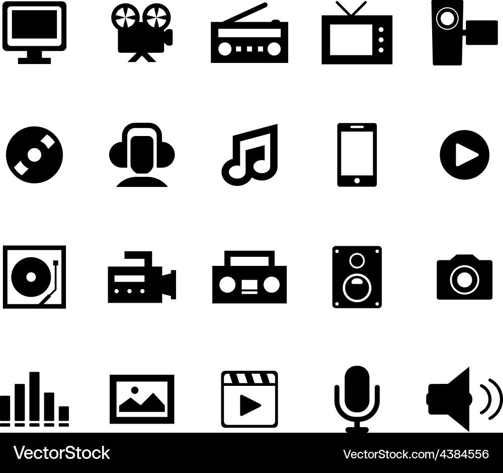 Multimedia icon Royalty Free Vector Image - VectorStock