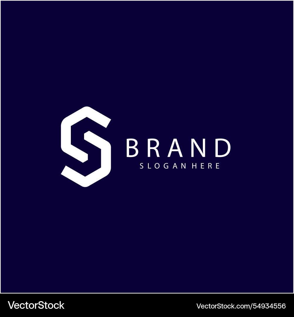 S initial logo abstract design template S initial logo abstract design template vector image