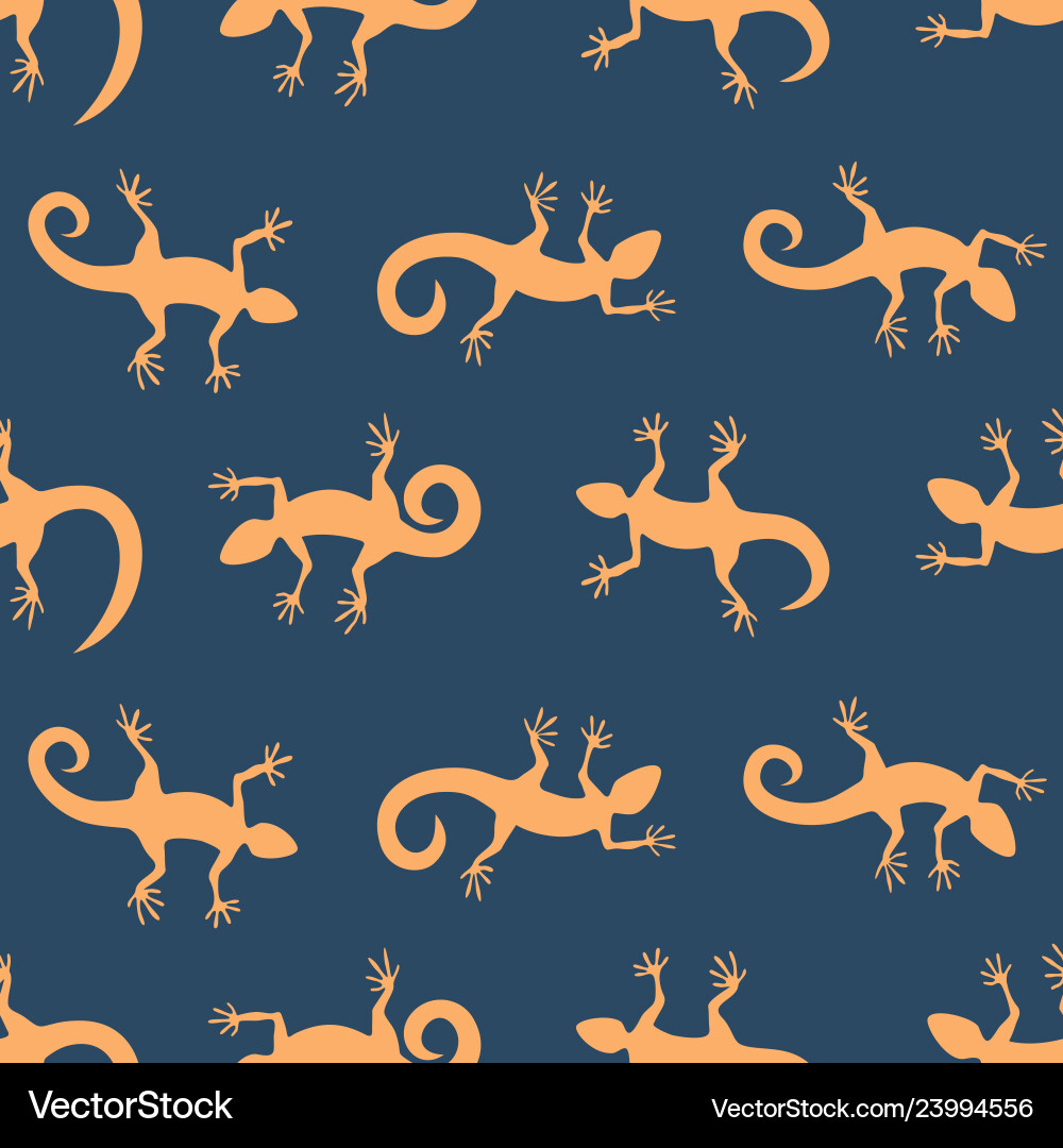 Seamless pattern background with lizards Seamless pattern background with lizards vector image