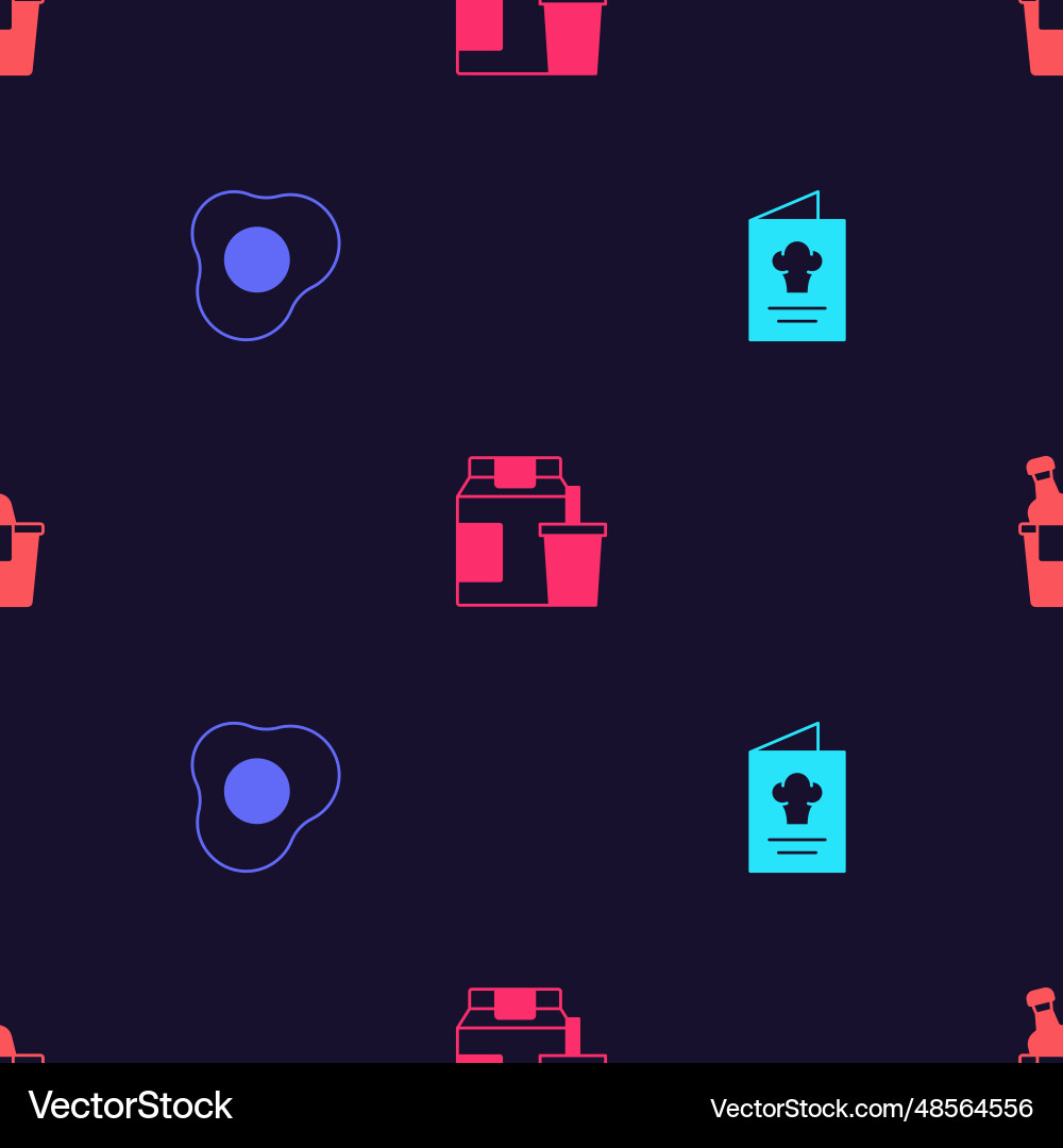 Set cookbook scrambled eggs online ordering Set cookbook scrambled eggs online ordering vector image