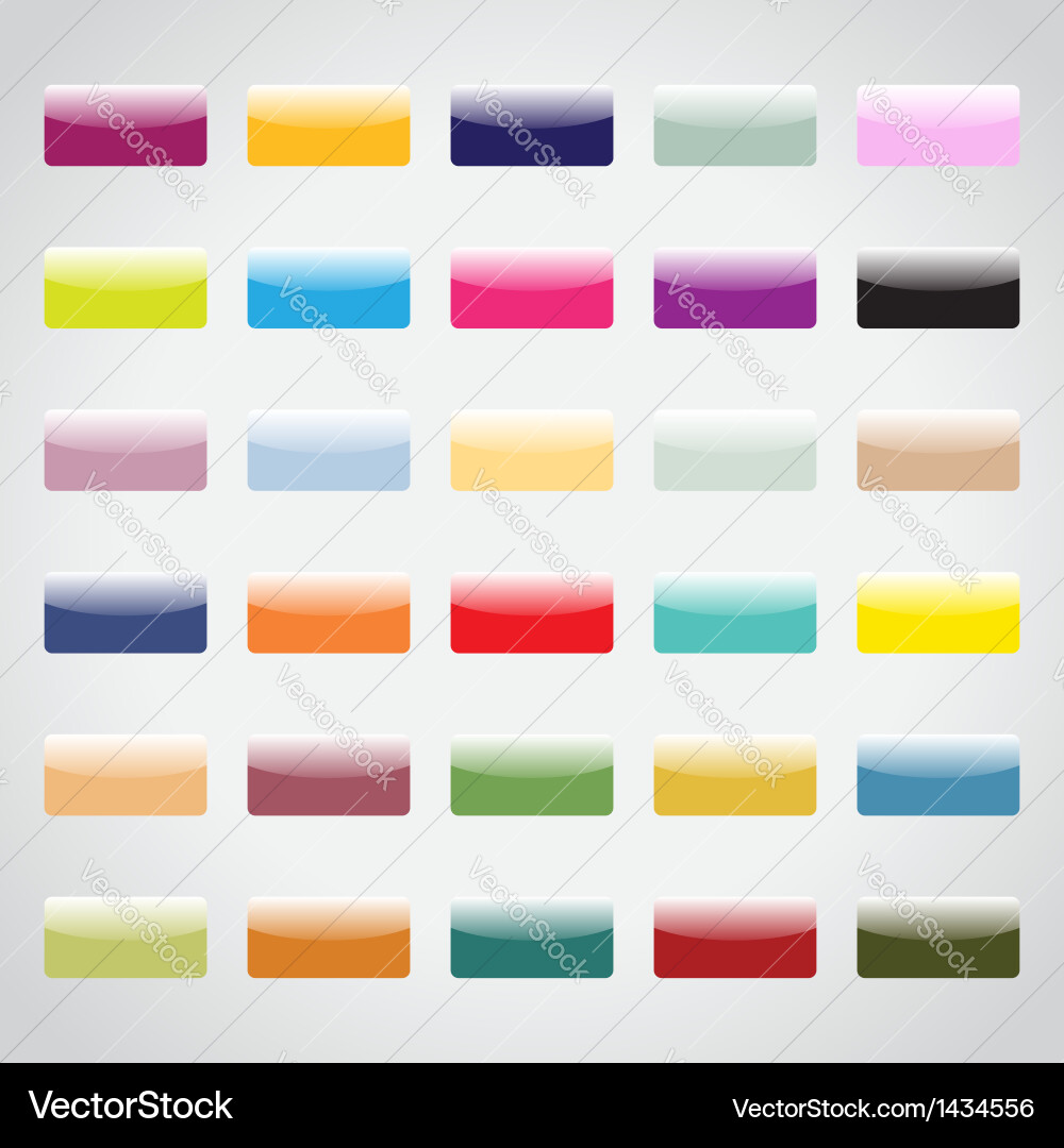 Set of buttons vector image