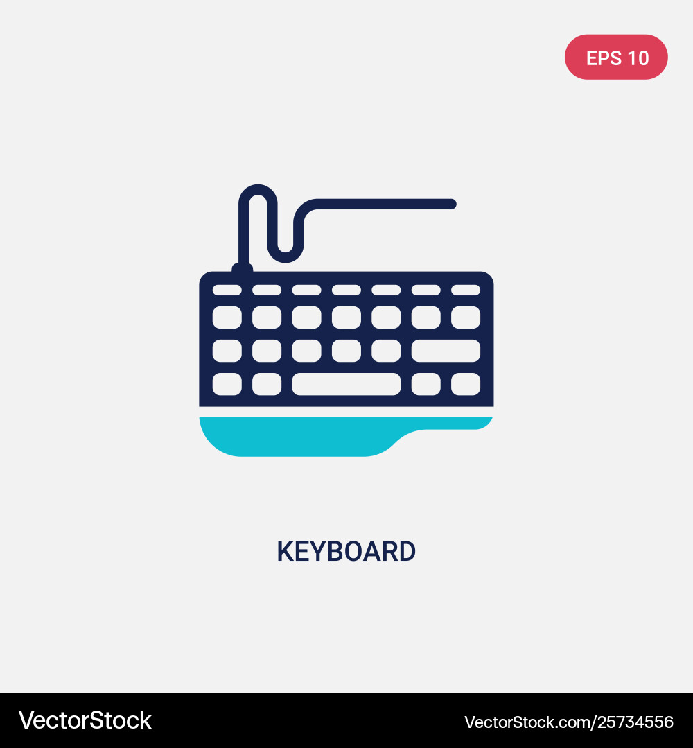 Two color keyboard icon from blogger Two color keyboard icon from blogger vector image