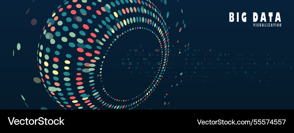 Abstract big data visualization Abstract big data visualization vector image