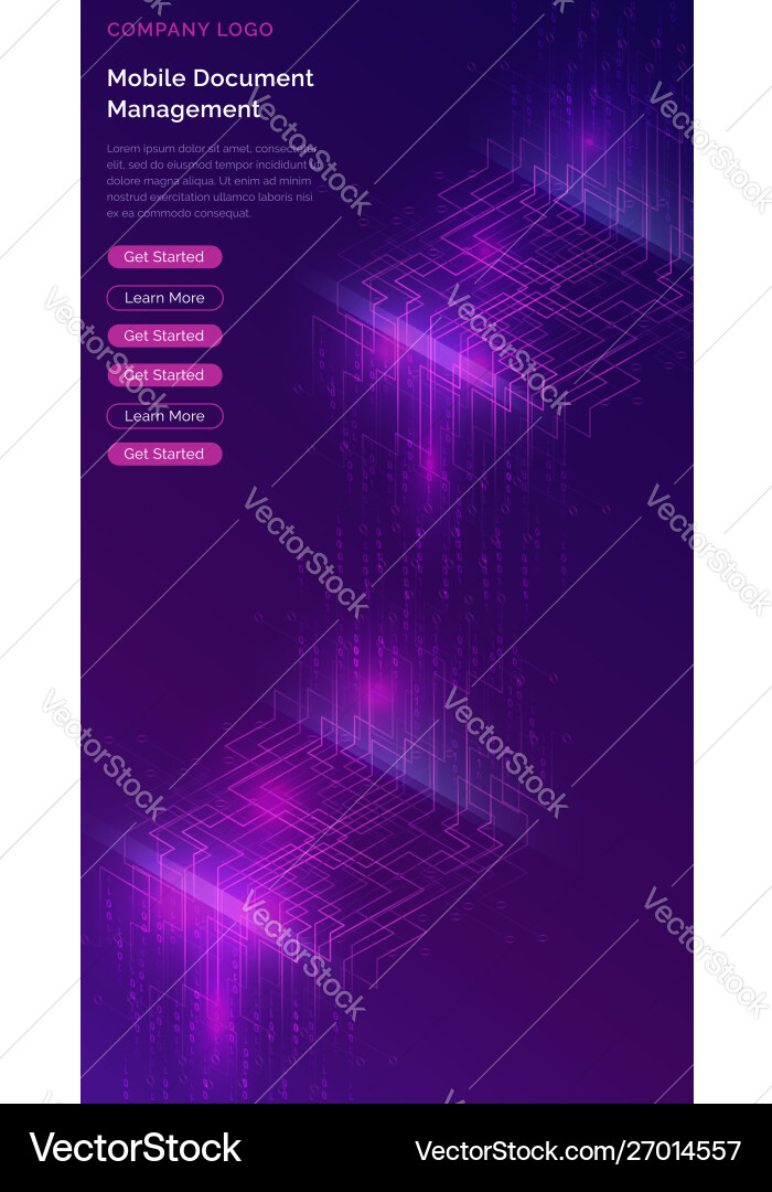 Big data waterfall streams digital binary code Big data waterfall streams digital binary code vector image