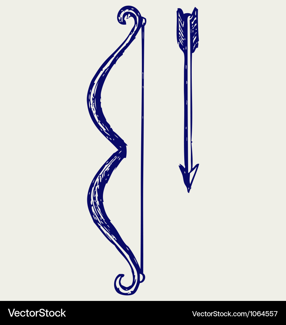 Bow and arrow Royalty Free Vector Image - VectorStock