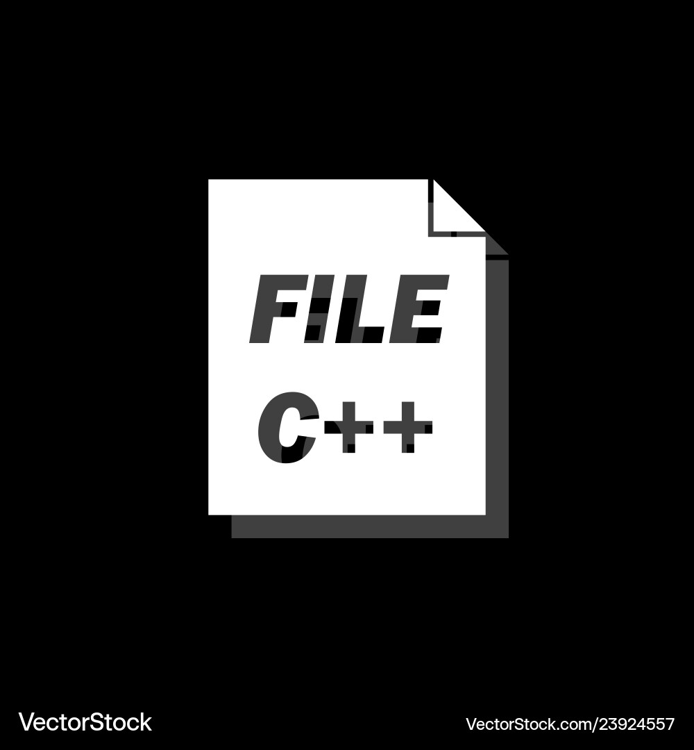 C file icon flat C file icon flat vector image