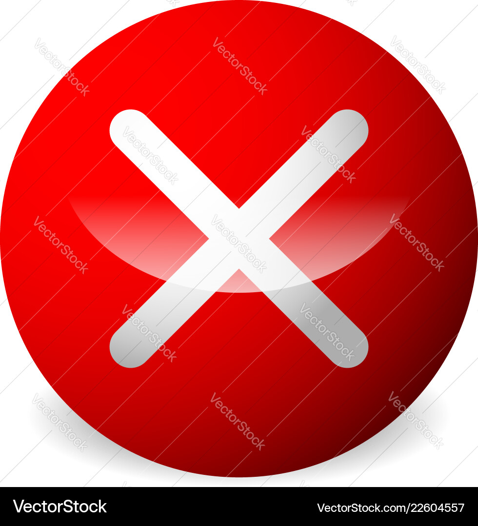 Circle with x shape cross delete remove quit Circle with x shape cross delete remove quit vector image