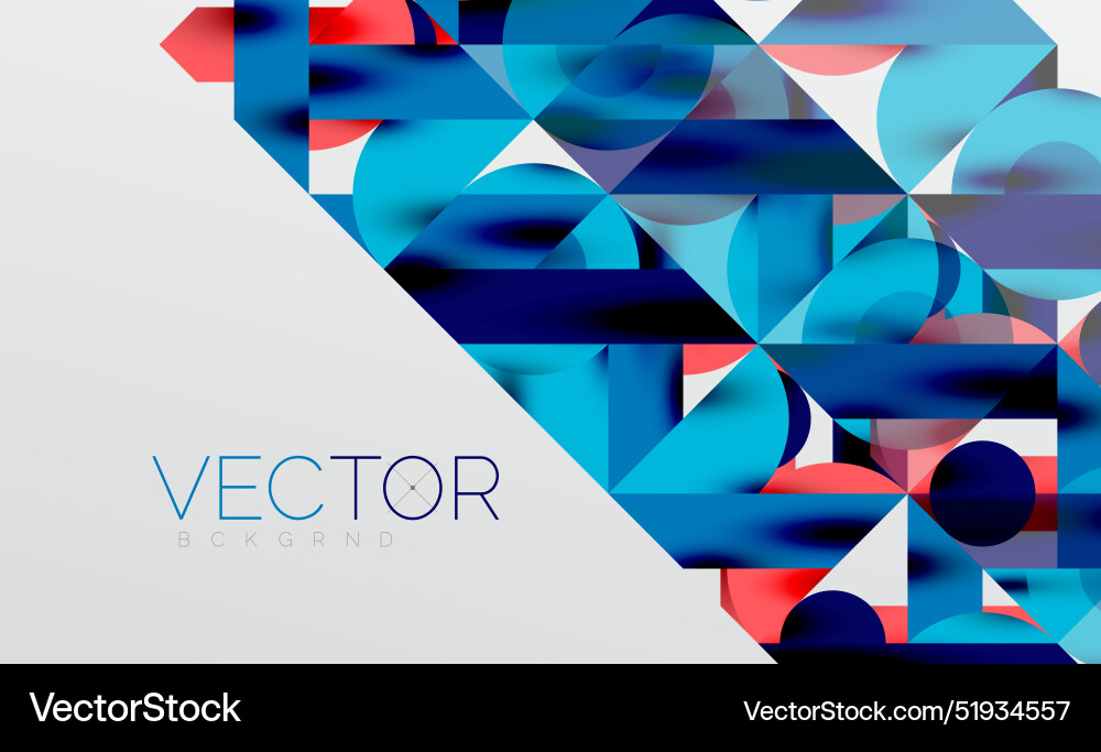 Circles and shadows colorful round elements Vector Image