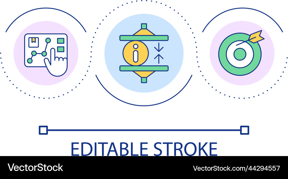 Data analytics technology loop concept icon Data analytics technology loop concept icon vector image