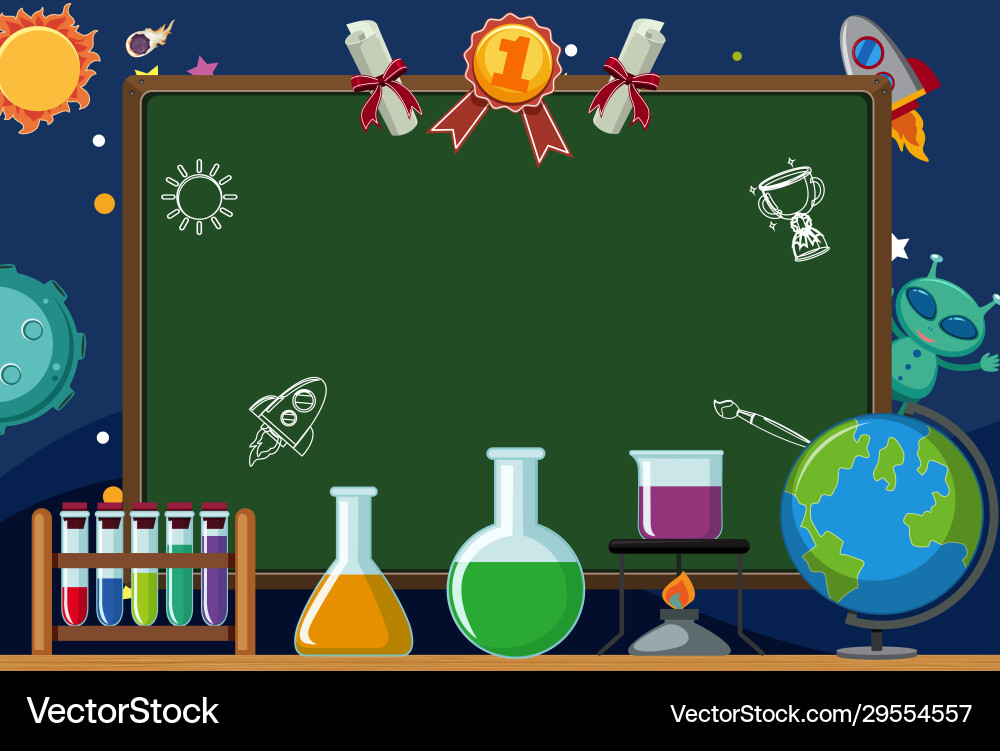 Frame template design with space theme Frame template design with space theme vector image