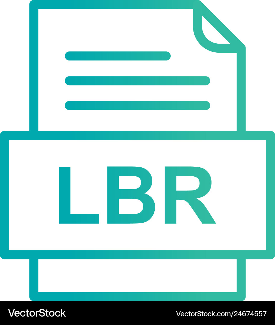 Lbr file document icon Vector Image