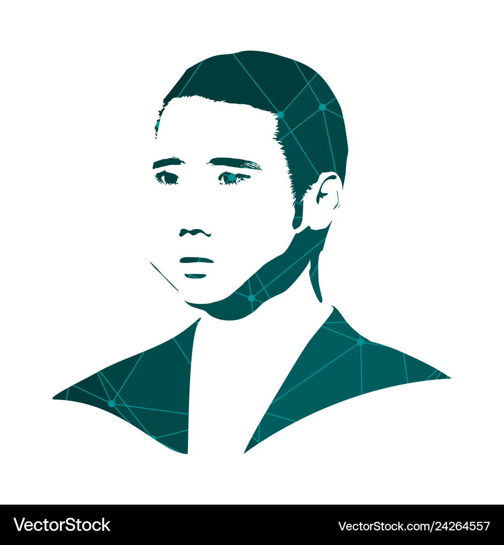 Man avatar front view Man avatar front view vector image