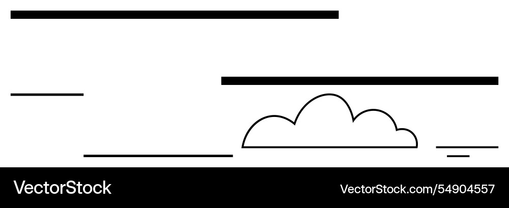 Minimalist cloud with linear patterns symbolizing Minimalist cloud with linear patterns symbolizing vector image