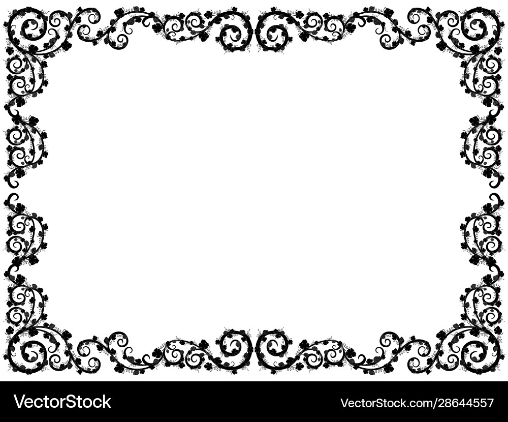 Ornate pattern with grape elements vector image