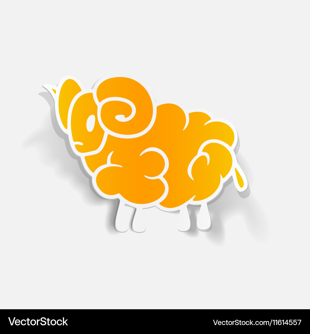 Realistic design element sheep Vector Image