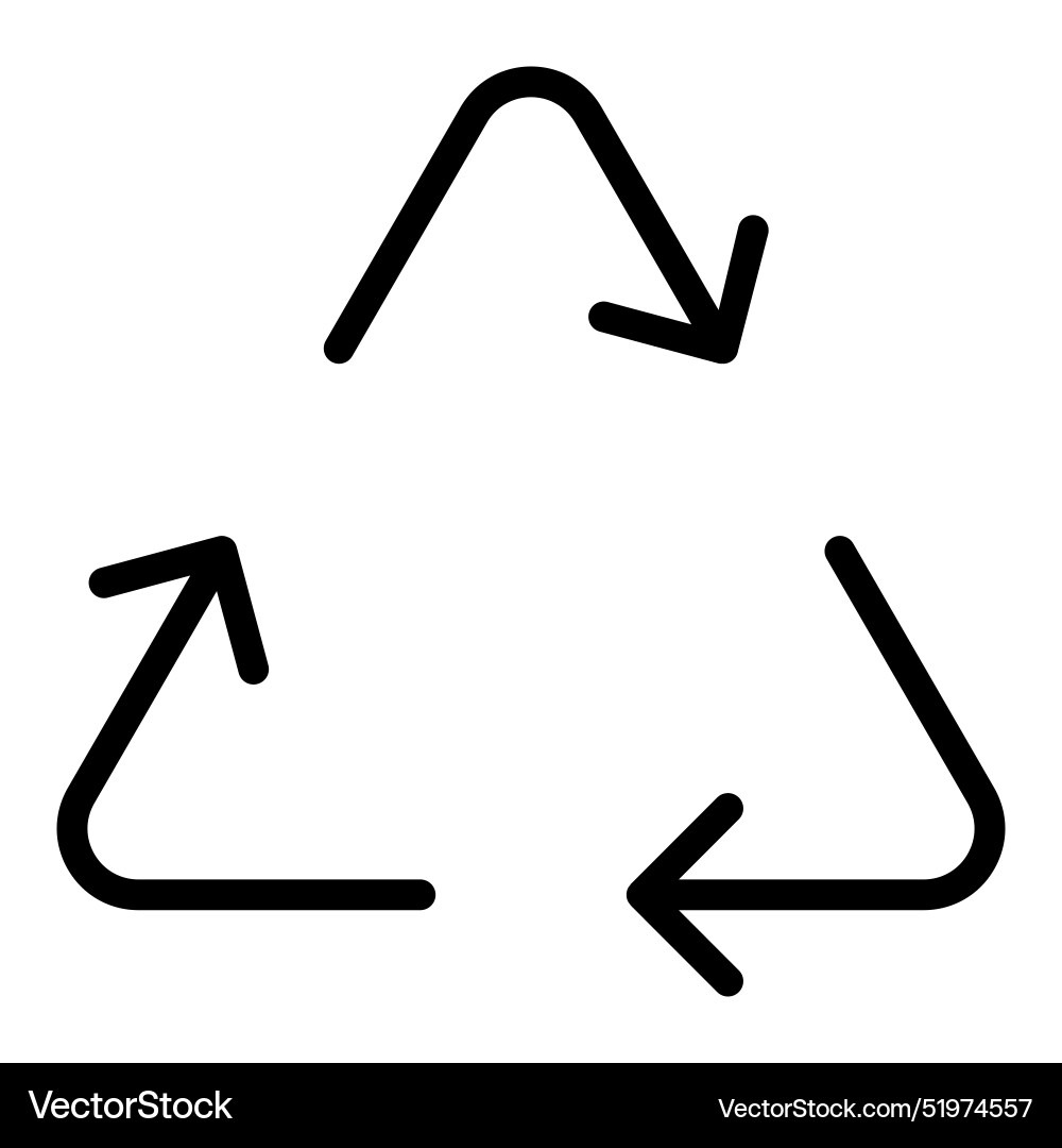 Refresh icon in thin line style graphic design vector image