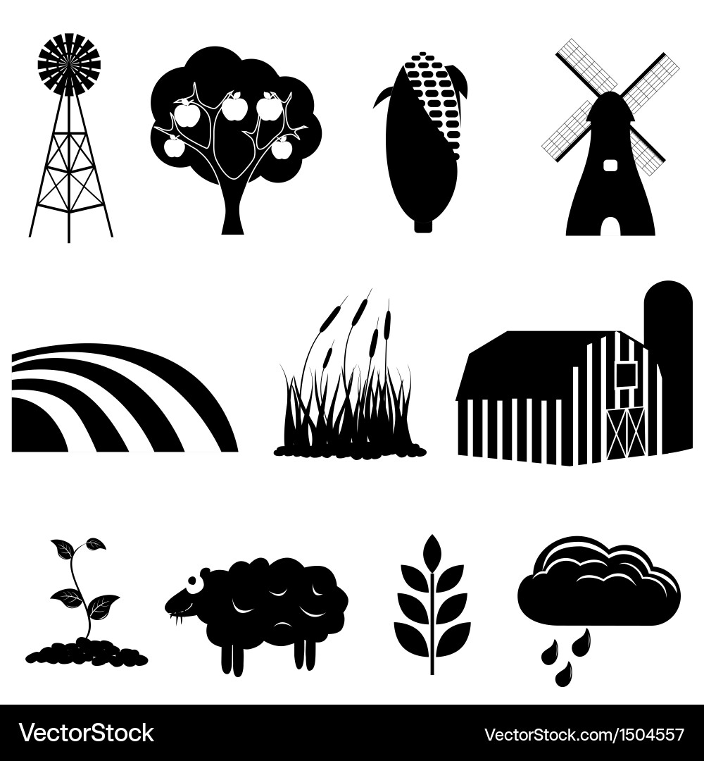 Rural Farm Scene Vector Image