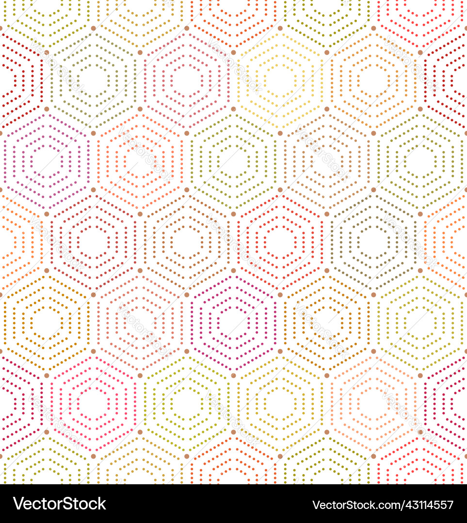 Seamless pattern with hexagonal dotted Seamless pattern with hexagonal dotted vector image