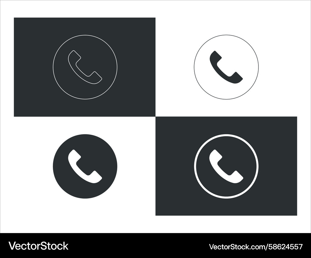 Simple phone call icon in minimal style Simple phone call icon in minimal style Vector Image