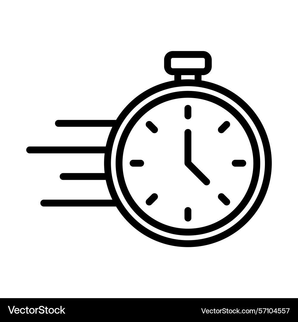 Stopwatch movement icon running time tracker Stopwatch movement icon running time tracker vector image