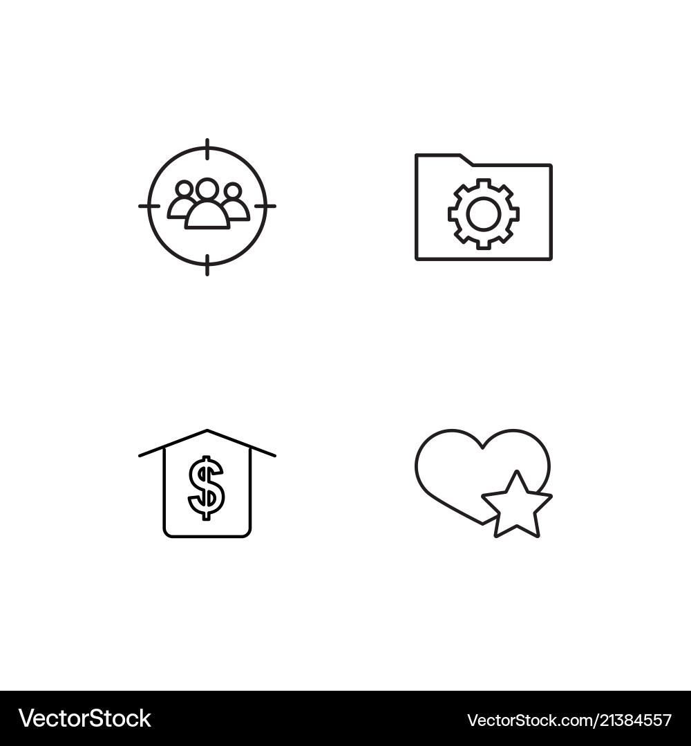 Time linear icons set simple outline vector image
