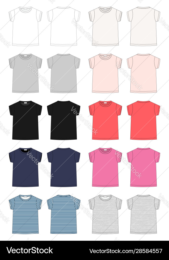 Umriss technische Skizze Kinder T-Shirt Umriss technische Skizze Kinder T-Shirt vektorbild