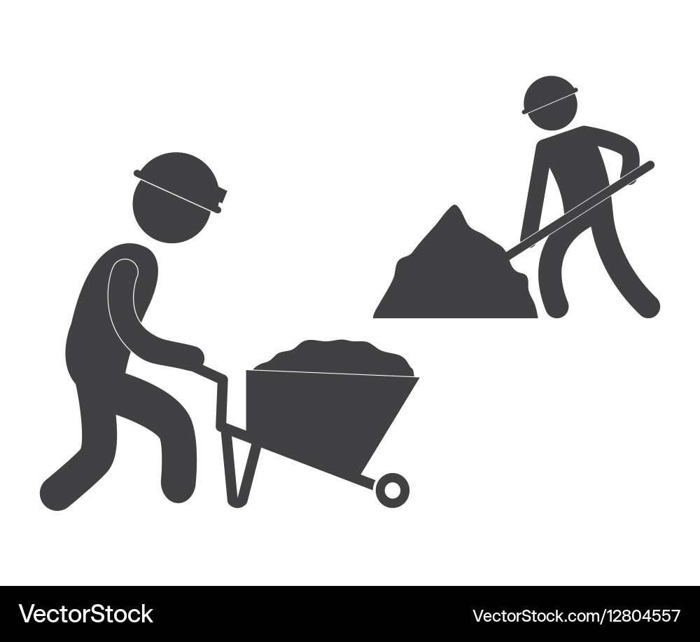 Under construction related pictograph image Vector Image