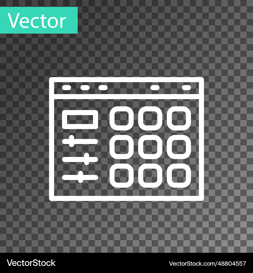White line drum machine icon isolated White line drum machine icon isolated vector image