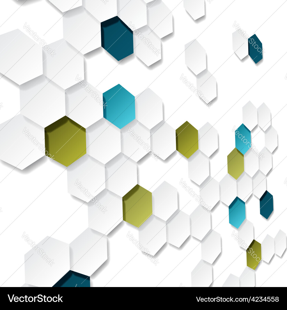 Abstract background with color hexagons Vector Image