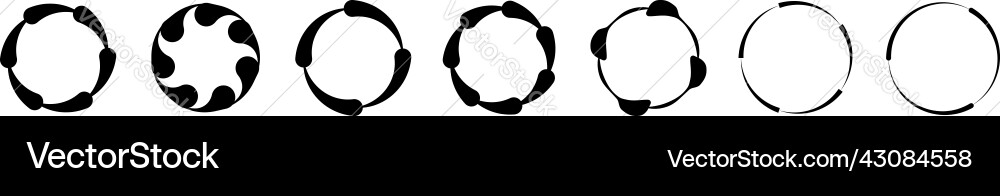 Abstract circle ring geometric shape element Vector Image