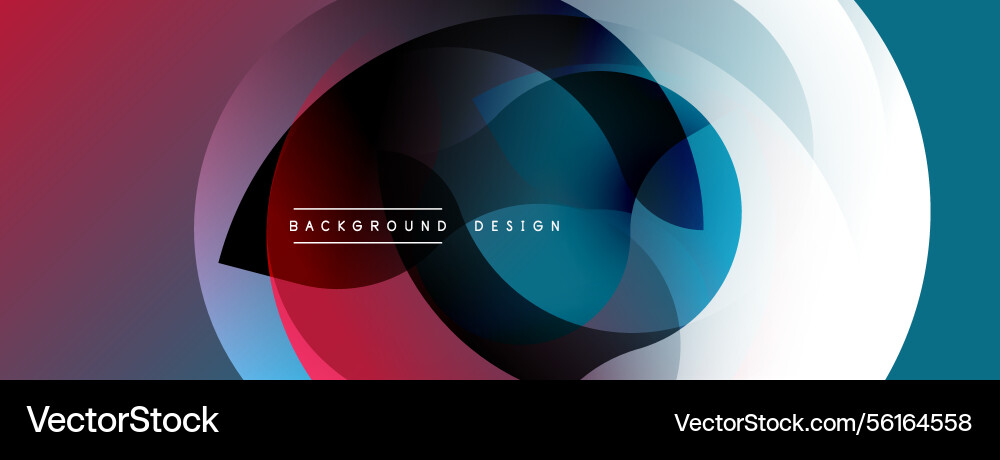 Abstract design overlapping circles create Vector Image