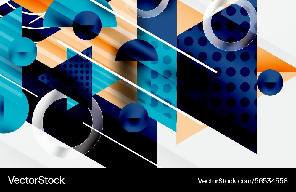 Abstract geometric composition shapes overlap Abstract geometric composition shapes overlap vector image