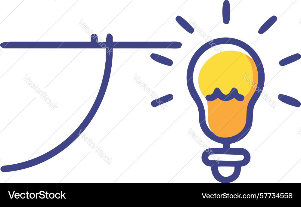 Abstract lightbulb idea generation icon design vector image