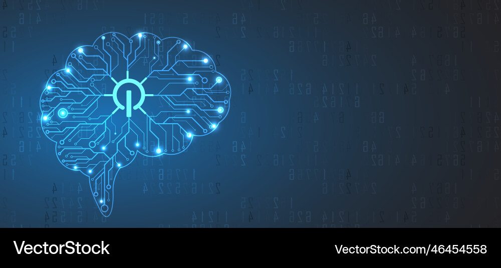Artificial intelligence technology web background Artificial intelligence technology web background vector image