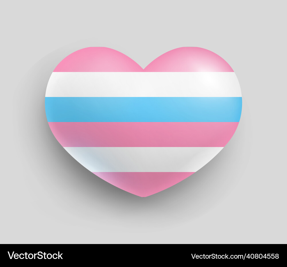 Bigender pride flag of heart shape glossy badge Bigender pride flag of heart shape glossy badge Vector Image