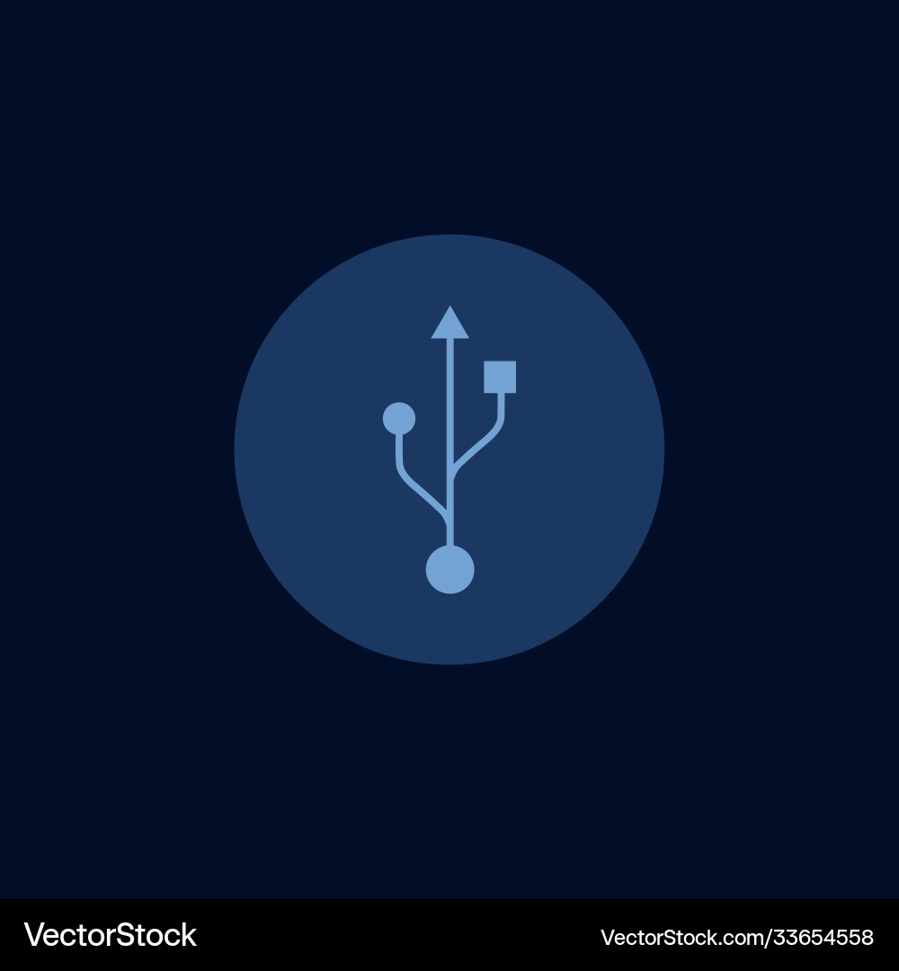 Button usb template design Vector Image