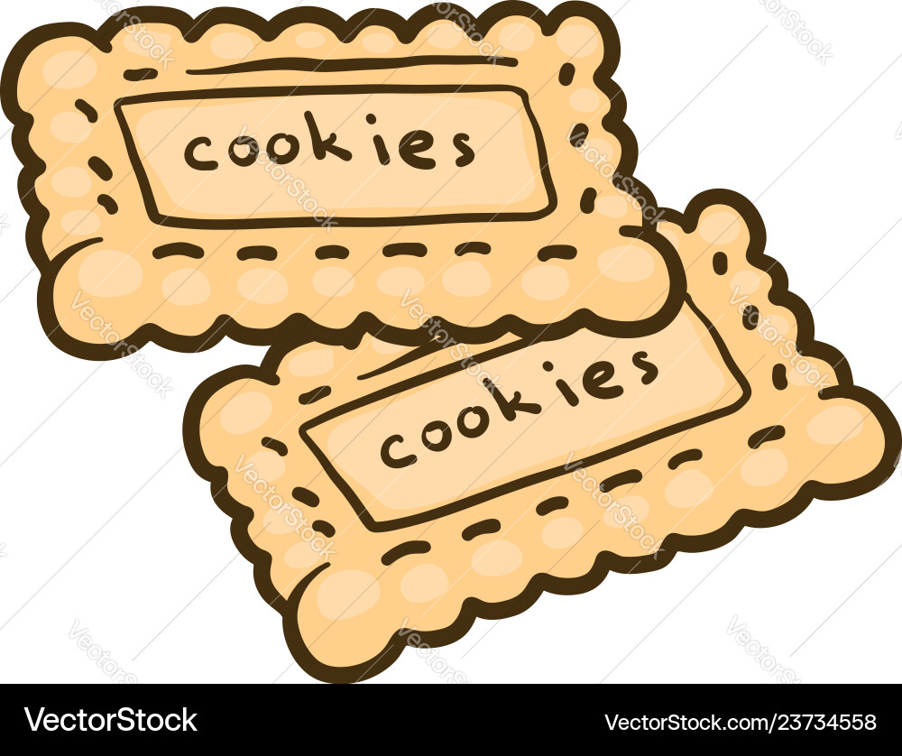 Cookies icon hand drawn style Cookies icon hand drawn style vector image