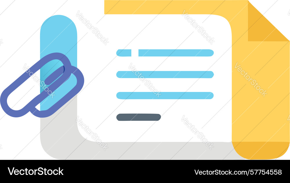 Document attachment icon for files links vector image