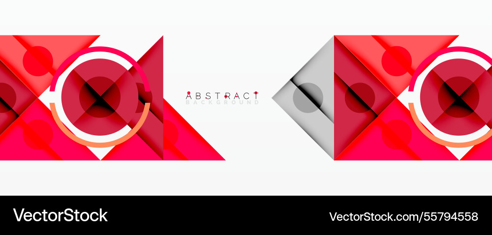 Geometric abstract design with layered triangles Vector Image