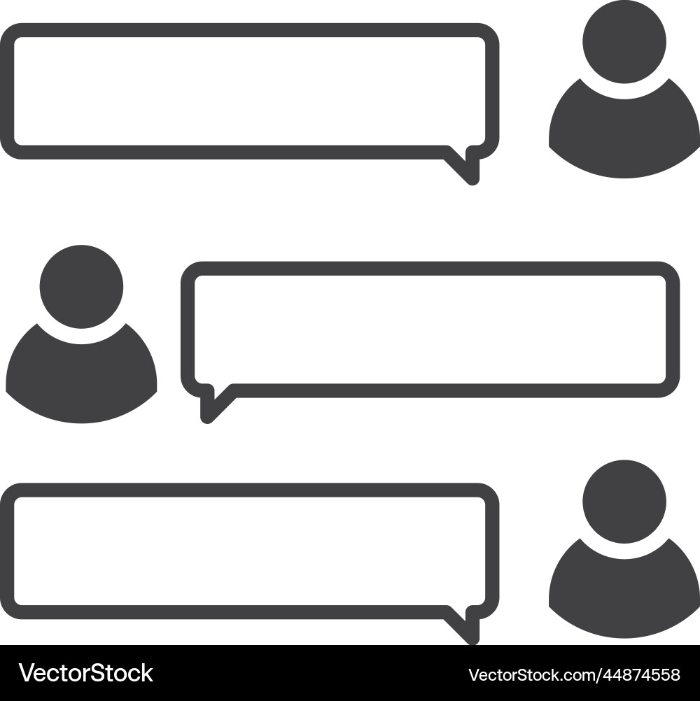Message boxes and chats in minimal style Message boxes and chats in minimal style Vector Image