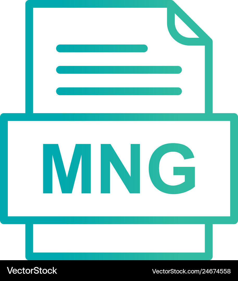 Mng file document icon vector image