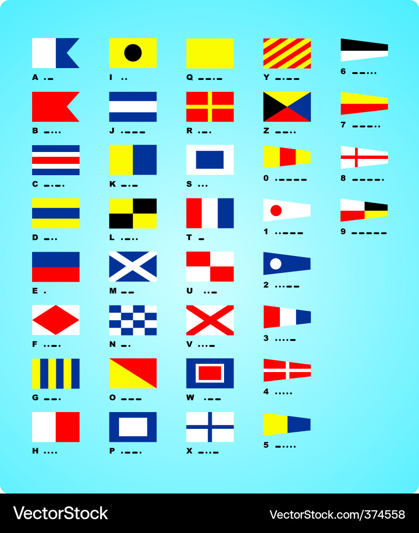 Nautical Flag Code vector image