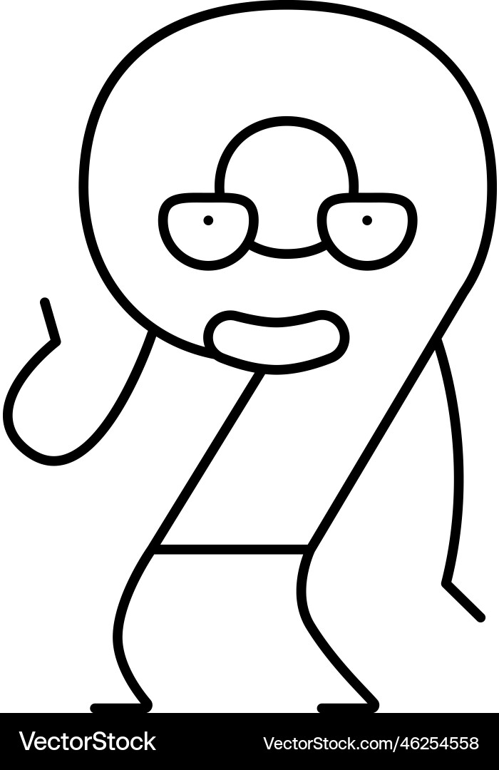 Nine number character line icon Nine number character line icon vector image