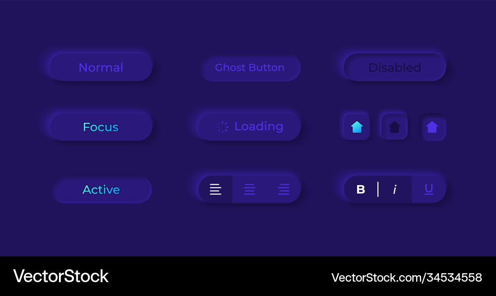 Option buttons ui elements kit Option buttons ui elements kit vector image