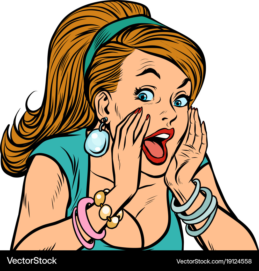 Pop Art Frau - Expressive Augen vektorbild